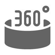 360 photo booth icon illustration