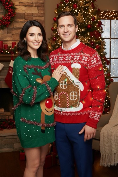 Ugly Holiday Sweater - AI Portrait Transformation