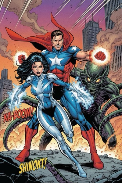 1990s Comic Book Art - AI Portrait Transformation