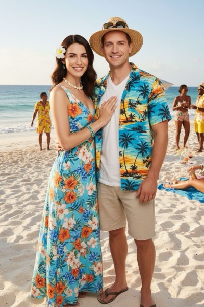 Beach Party - AI Portrait Transformation