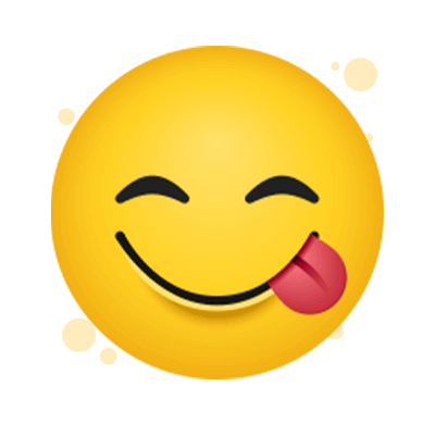 Sticker smiling emoji